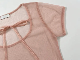 Genie Mesh Dot Layer Short Sleeve T-shirt