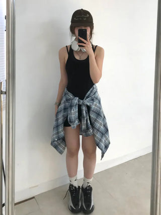 Roa Backstring Black Bodysuit