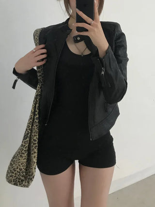 Roa Backstring Black Bodysuit