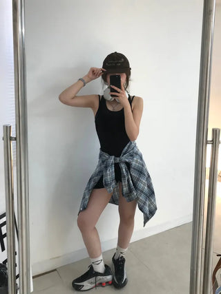 Roa Backstring Black Bodysuit