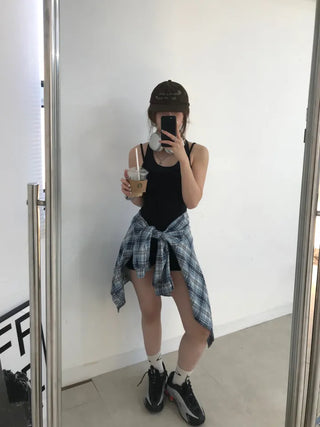 Roa Backstring Black Bodysuit