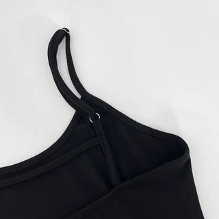 Roa Backstring Black Bodysuit