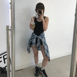 Roa Backstring Black Bodysuit