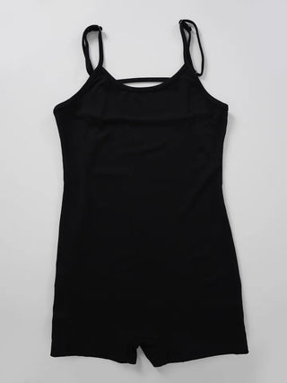 Roa Backstring Black Bodysuit