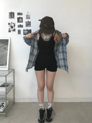 Roa Backstring Black Bodysuit