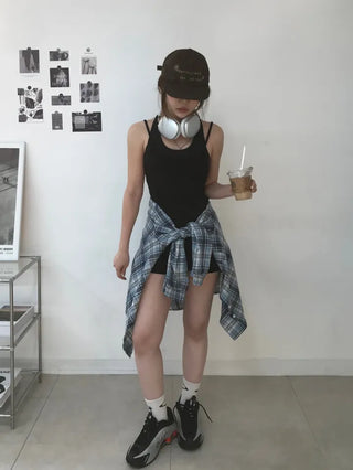 Roa Backstring Black Bodysuit