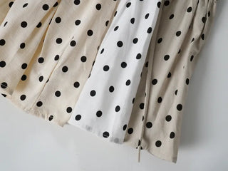 Venta Dot Short Sleeve Puff Blouse