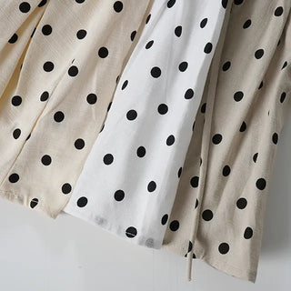 Venta Dot Short Sleeve Puff Blouse