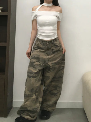 Lena Military Mega Wide Long Pants
