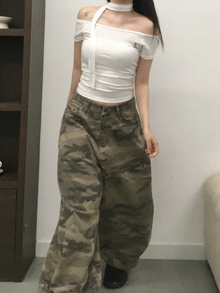 Lena Military Mega Wide Long Pants
