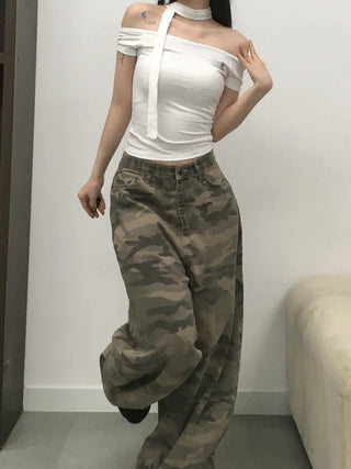Lena Military Mega Wide Long Pants