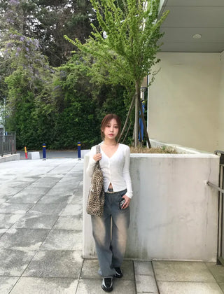 Piru Vintage Washed Wide Denim Pants