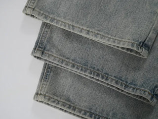 Piru Vintage Washed Wide Denim Pants