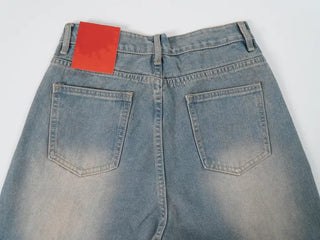 Piru Vintage Washed Wide Denim Pants