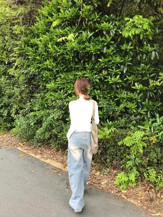 Piru Vintage Washed Wide Denim Pants