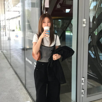 Bi-tension short sleeve long sleeve T-shirt