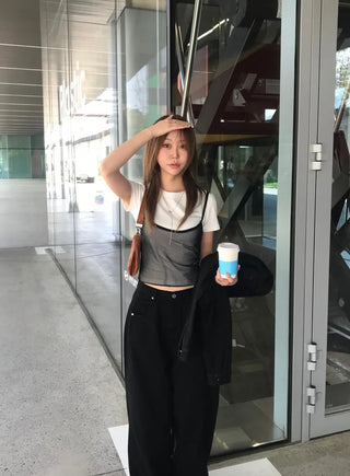 Bi-tension short sleeve long sleeve T-shirt