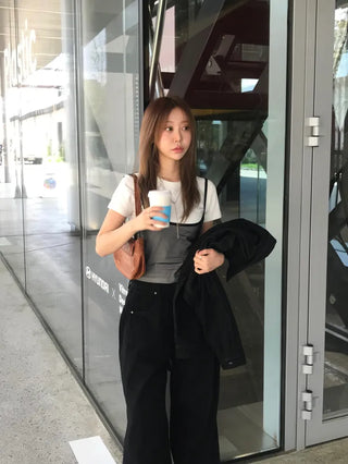 Bi-tension short sleeve long sleeve T-shirt