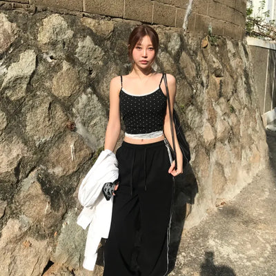 Reuna Dot Lace Cap Sleeveless