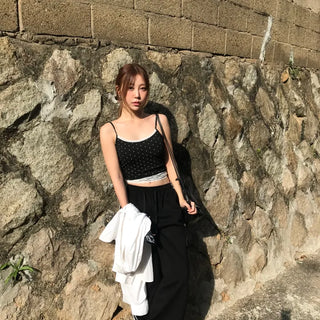Reuna Dot Lace Cap Sleeveless