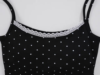 Reuna Dot Lace Cap Sleeveless