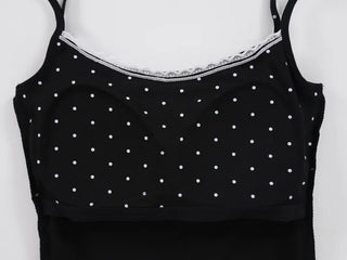 Reuna Dot Lace Cap Sleeveless