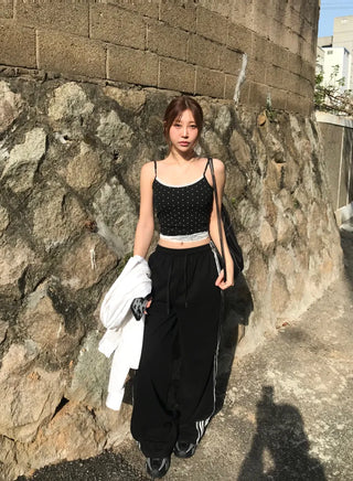 Reuna Dot Lace Cap Sleeveless