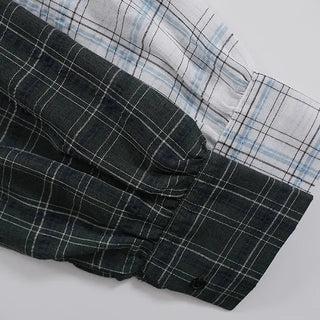 Bie Oversized Linen Check Shirt