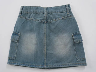 Bunny Pocket Cargo Denim Skirt