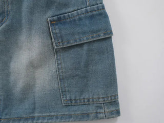 Bunny Pocket Cargo Denim Skirt