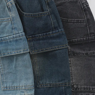 Bunny Pocket Cargo Denim Skirt