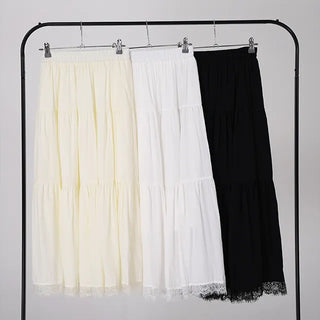 Violet Lace Frill Long Skirt