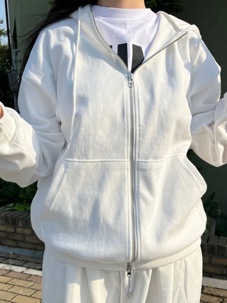 Loose Fit Daily Zip-Up Hoodie