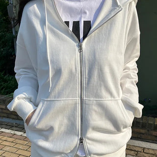Loose Fit Daily Zip-Up Hoodie