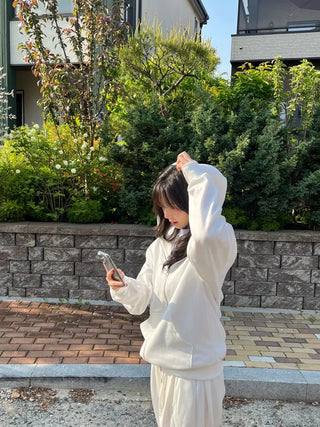 Loose Fit Daily Zip-Up Hoodie
