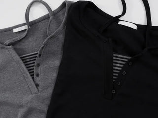 Zero Color Block Layered Long Sleeve T-shirt