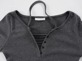 Zero Color Block Layered Long Sleeve T-shirt