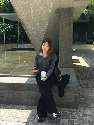 Zero Color Block Layered Long Sleeve T-shirt