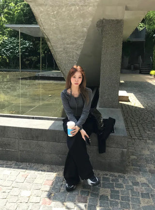 Zero Color Block Layered Long Sleeve T-shirt