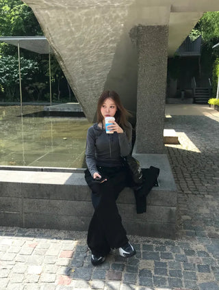 Zero Color Block Layered Long Sleeve T-shirt
