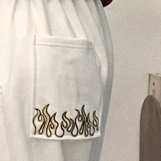 Vamo Fire Print Wide Long Pants