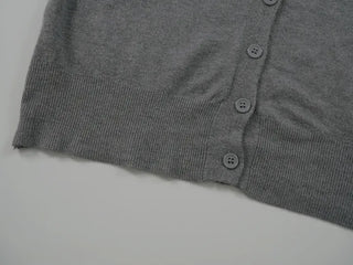 Noir Standard Fit V-Neck Long Sleeve Cardigan