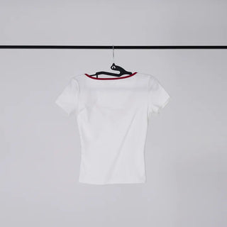Rafi Color Block Ribbon Point Short Sleeve T-shirt