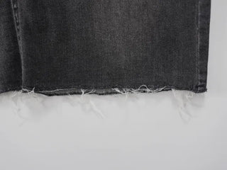 Doe black washed denim mini skirt