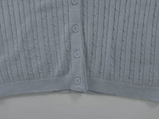 Terre Basic Ribbed Knit Crop Cardigan