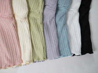 Sub Lace Ribbed Sleeveless Strap Top