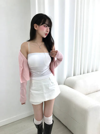 Ari Basic Cotton Mini Skirt Pants