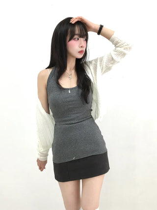 Elu Cut H-Line Basic Mini Skirt