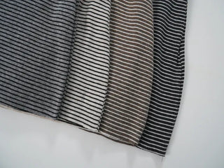 Rayu Striped Halterneck Long Sleeveless Top