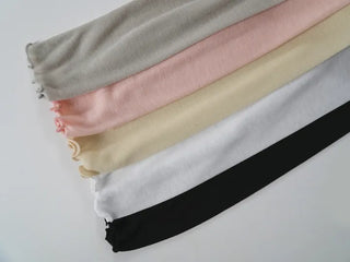 Zento Crop Basic Tencel Long Sleeve Cardigan